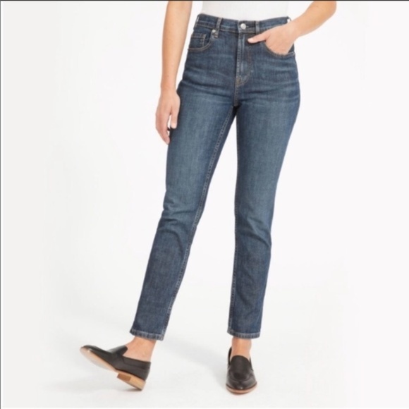 Everlane Denim - Everlane NWT High Rise Straight Mid Blue Ankle